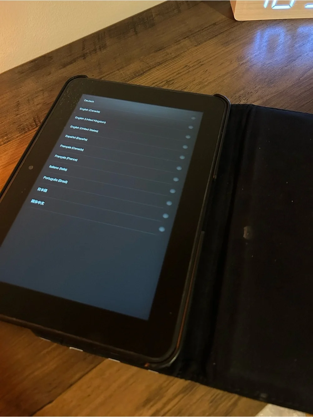 Black Kindle Fire with Protective Case/Stand